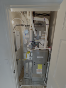 Curtis and Sons Plumbing in Parker Colorado plumbing demonstration work furnace install